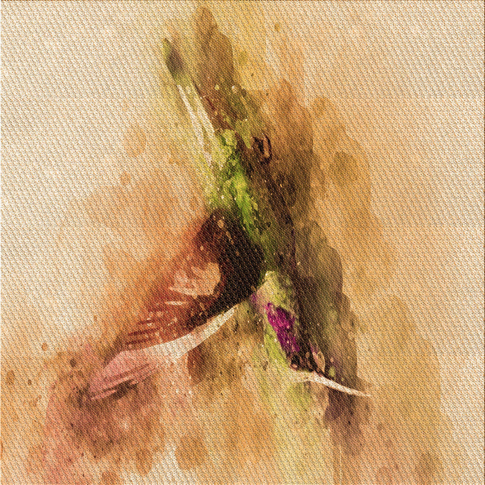 Round Patterned Yellow Rug, pat528org