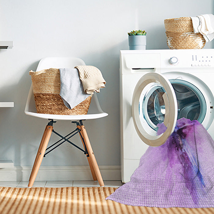 Machine Washable Transitional Purple Rug in a Washing Machine, wshpat528pur