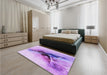 Patterned Purple Rug in a Bedroom, pat528pur