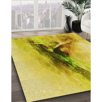 Patterned Bold Yellow Rug, pat528yw