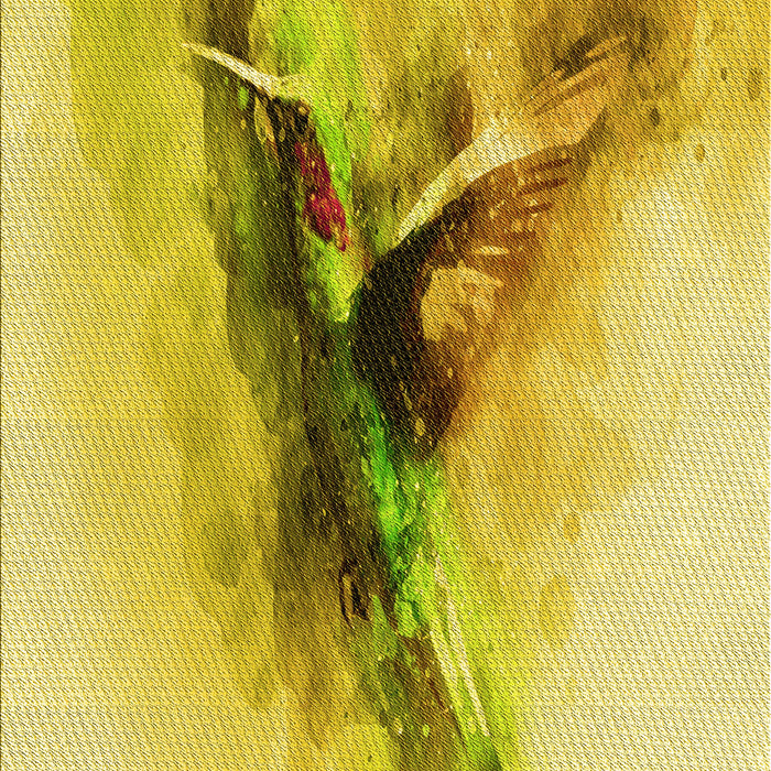 Patterned Bold Yellow Rug, pat528yw