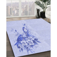 Patterned Lavender Blue Rug, pat529blu