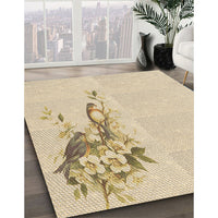 Patterned Golden Blonde Gold Rug, pat529brn