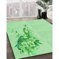 Patterned Green Rug, pat529grn