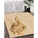 Patterned Golden Blonde Gold Rug in Family Room, pat529org