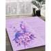 Machine Washable Transitional Purple Rug in a Family Room, wshpat529pur