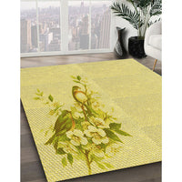 Patterned Yellow Rug, pat529yw