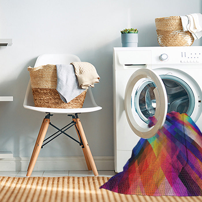 Machine Washable Transitional Plum Velvet Purple Rug in a Washing Machine, wshpat52