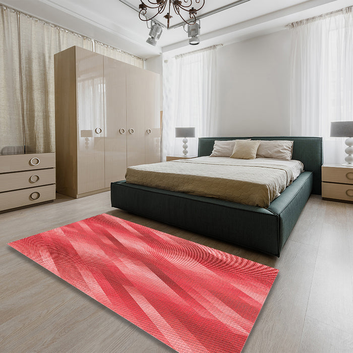 Machine Washable Transitional Red Rug in a Family Room, wshpat53rd