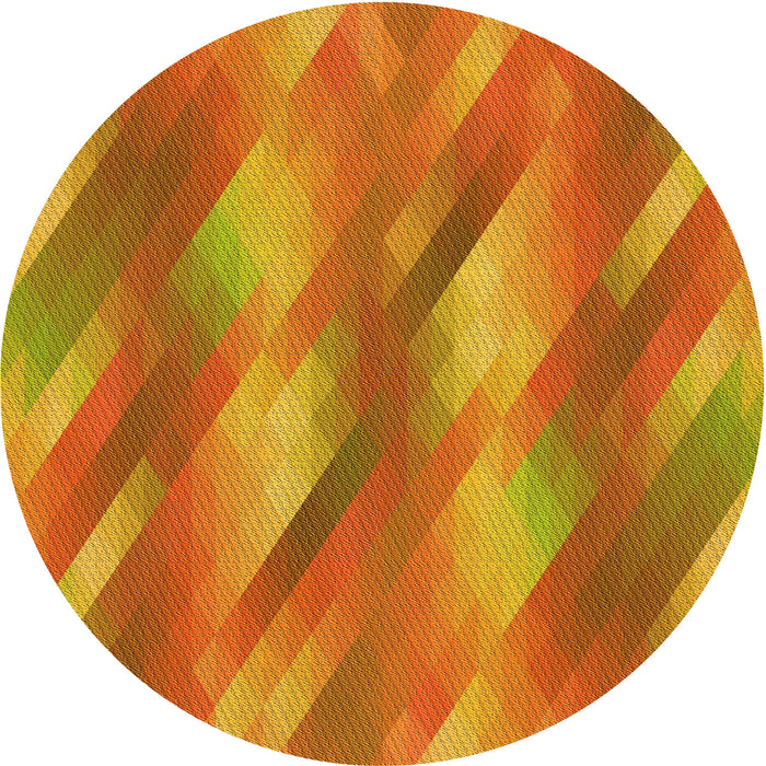 Square Machine Washable Transitional Orange Red Orange Rug in a Living Room, wshpat53yw