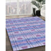 Machine Washable Transitional Medium Slate Blue Rug in a Family Room, wshpat530blu