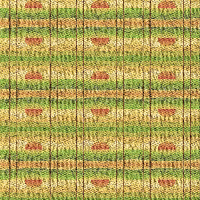 Round Machine Washable Transitional Golden Brown Yellow Rug, wshpat530brn