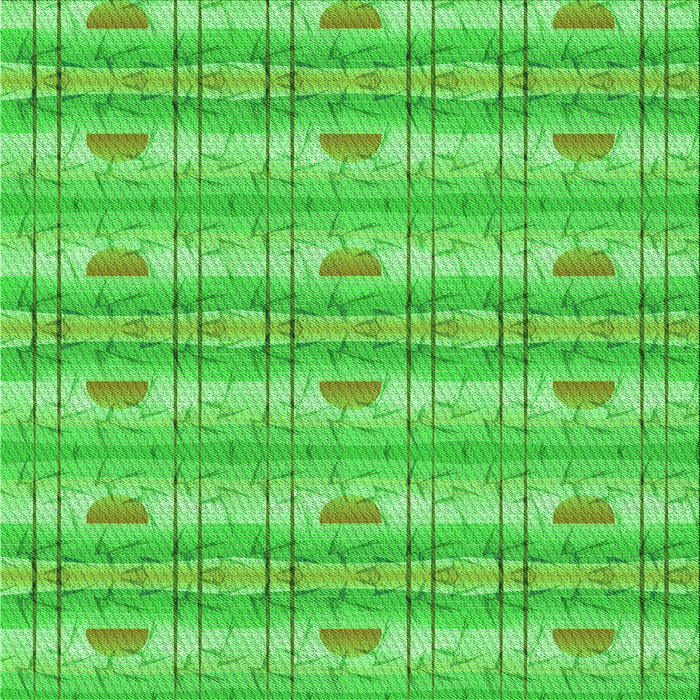 Round Patterned Neon Green Rug, pat530grn