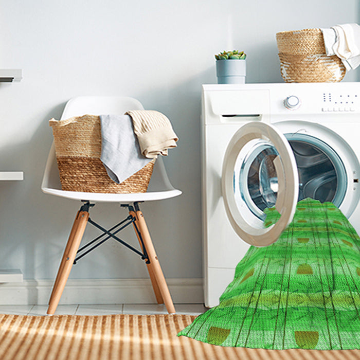 Machine Washable Transitional Neon Green Rug in a Washing Machine, wshpat530grn