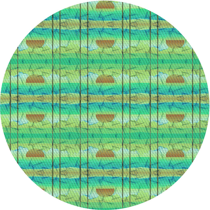Square Machine Washable Transitional Lime Mint Green Rug in a Living Room, wshpat530lblu