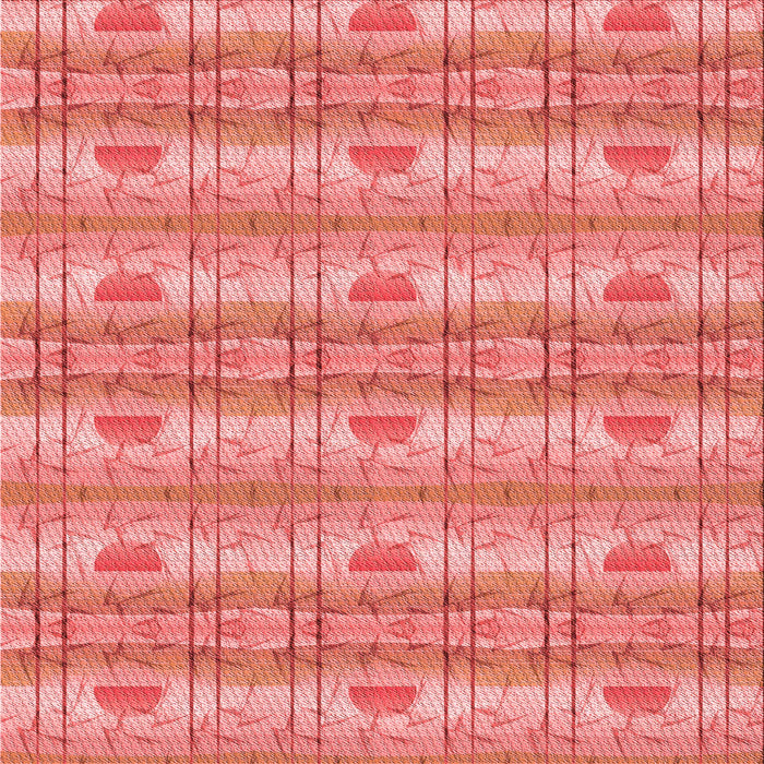 Round Machine Washable Transitional Fire Red Rug, wshpat530rd