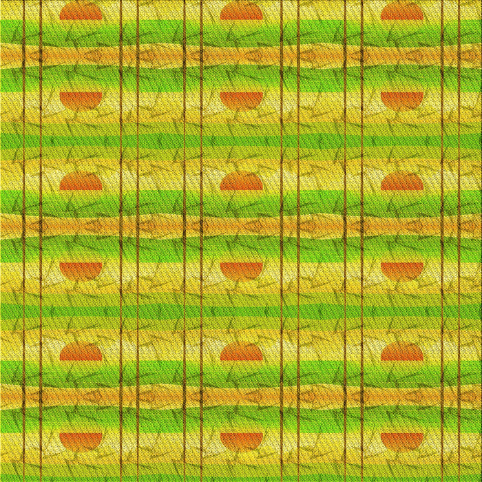 Round Patterned Green Rug, pat530yw