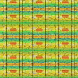 Sideview of Machine Washable Transitional Dark Yellow Green Rug, wshpat530