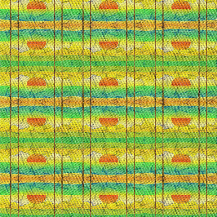 Sideview of Machine Washable Transitional Dark Yellow Green Rug, wshpat530