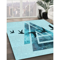 Patterned Blue Ivy Blue Rug, pat531lblu