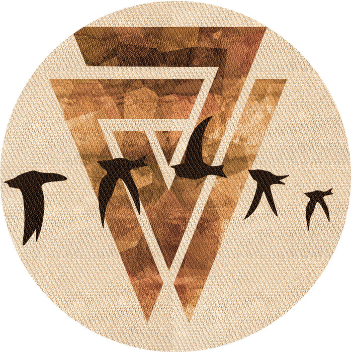 Square Patterned Navajo White Gold Rug, pat531org