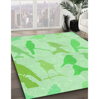 Patterned Pastel Green Rug, pat532grn