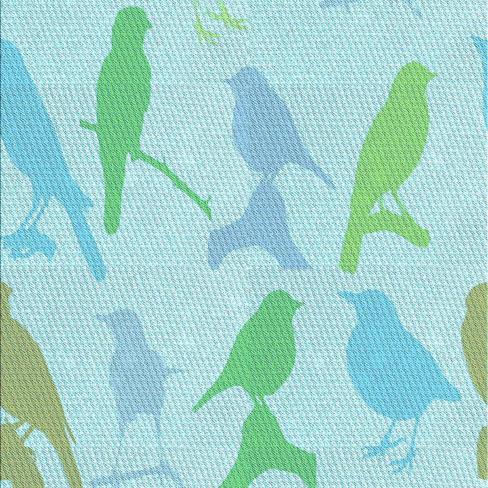 Patterned Medium Turquoise Green Rug, pat532lblu