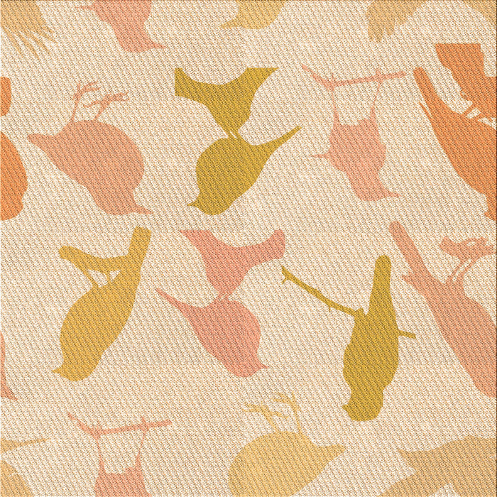 Square Machine Washable Transitional Golden Blonde Gold Rug, wshpat532org