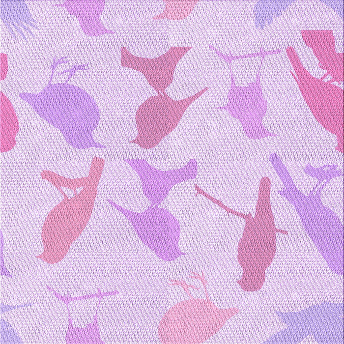 Round Machine Washable Transitional Violet Purple Rug, wshpat532pur