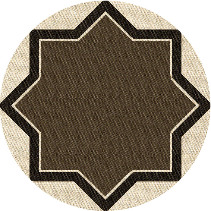 Square Patterned Bakers Brown Rug, pat533brn