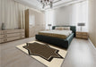 Patterned Bakers Brown Rug in a Bedroom, pat533brn