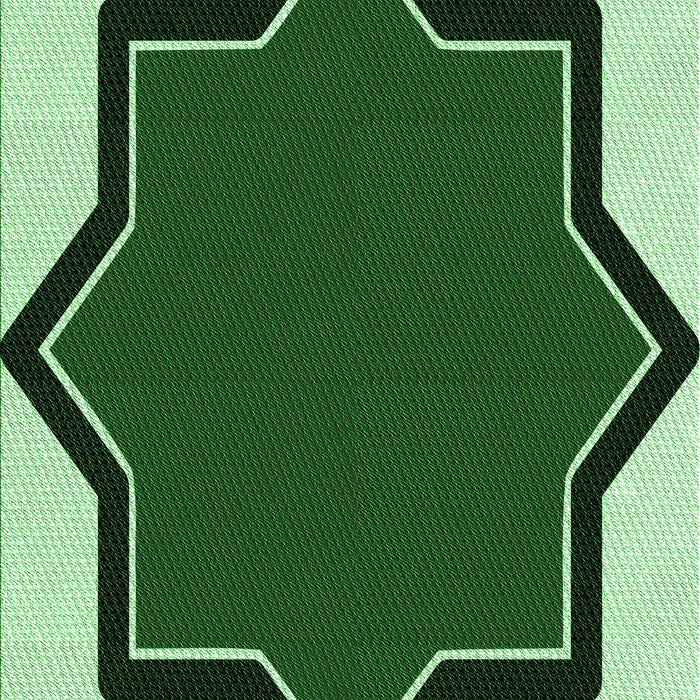 Patterned Deep Emerald Green Rug, pat533grn