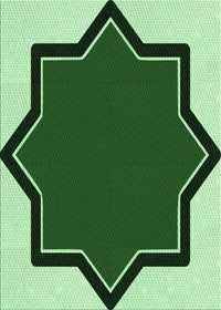 Machine Washable Transitional Deep Emerald Green Rug, wshpat533grn