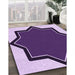 Patterned Purple Rug in Family Room, pat533pur