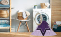 Machine Washable Transitional Purple Rug in a Washing Machine, wshpat533pur