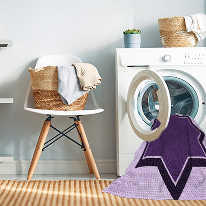 Machine Washable Transitional Purple Rug in a Washing Machine, wshpat533pur