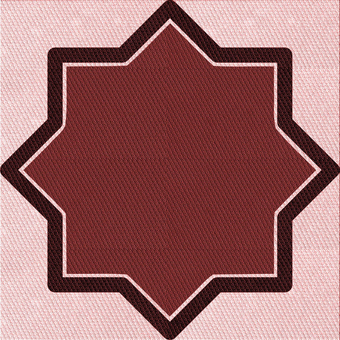 Round Patterned Pastel Pink Rug, pat533rd