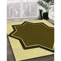 Patterned Bakers Brown Rug, pat533yw