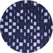 Square Patterned Periwinkle Purple Rug, pat534blu