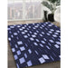 Machine Washable Transitional Periwinkle Purple Rug in a Family Room, wshpat534blu