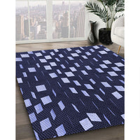 Patterned Periwinkle Purple Rug, pat534blu