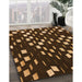 Patterned Light Brown Rug in Family Room, pat534org