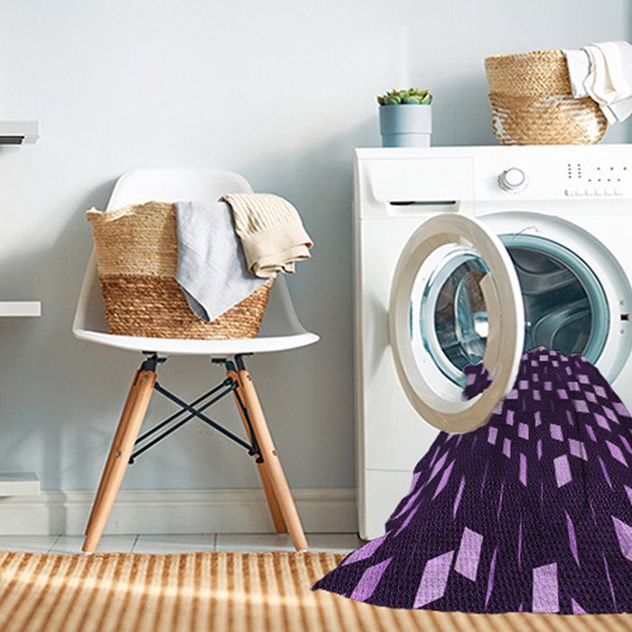 Machine Washable Transitional Deep Purple Rug in a Washing Machine, wshpat534pur