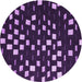 Square Patterned Deep Purple Rug, pat534pur