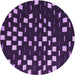 Square Machine Washable Transitional Deep Purple Rug in a Living Room, wshpat534pur