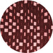 Square Patterned Red Rug, pat534rd