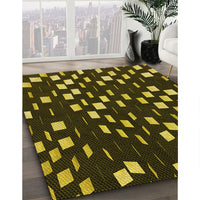 Patterned Midnight Gray Rug, pat534yw