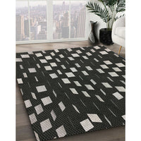 Patterned Black Novelty Rug, pat534