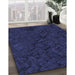 Patterned Night Blue Rug in Family Room, pat535blu