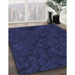 Machine Washable Transitional Night Blue Rug in a Family Room, wshpat535blu